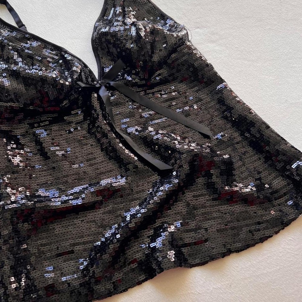 Victoria's Secret Sexy Little Things Y2k Sequin Top Party Going Out Disco